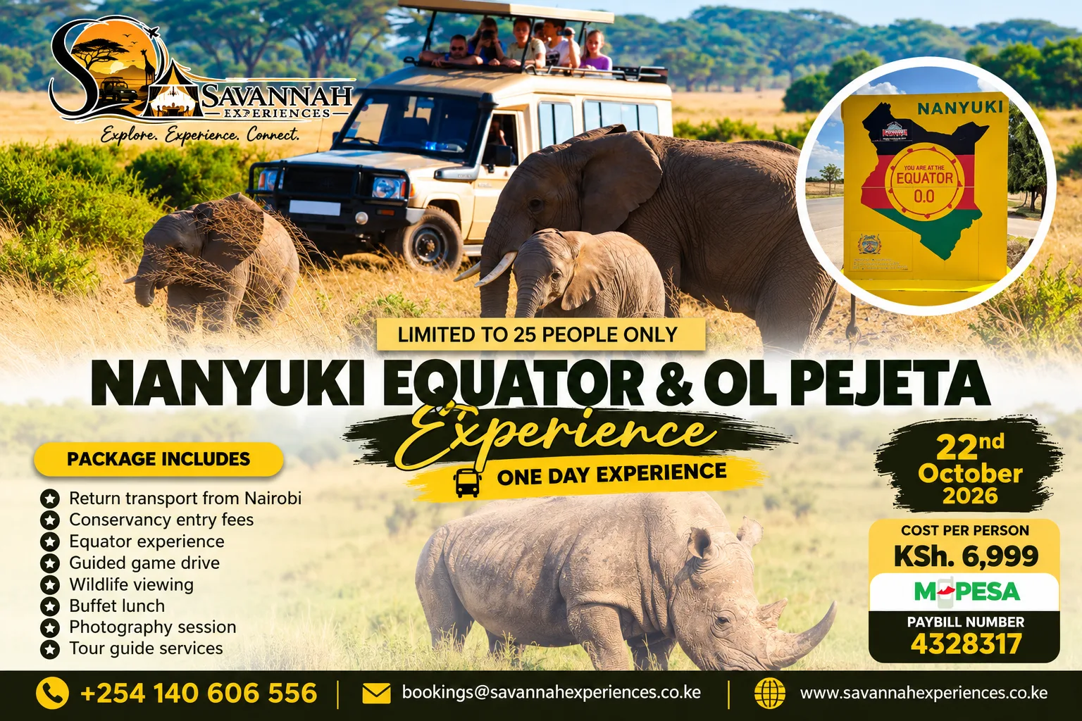 Nanyuki Equator & Ol Pejeta One-Day Trip from Nairobi