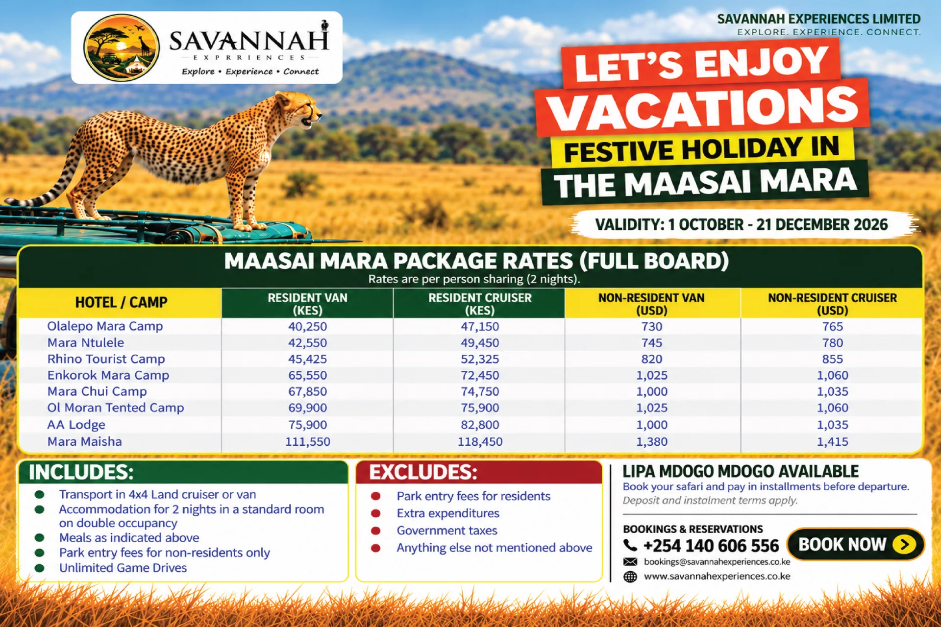 Maasai Maa 3 Days Safari