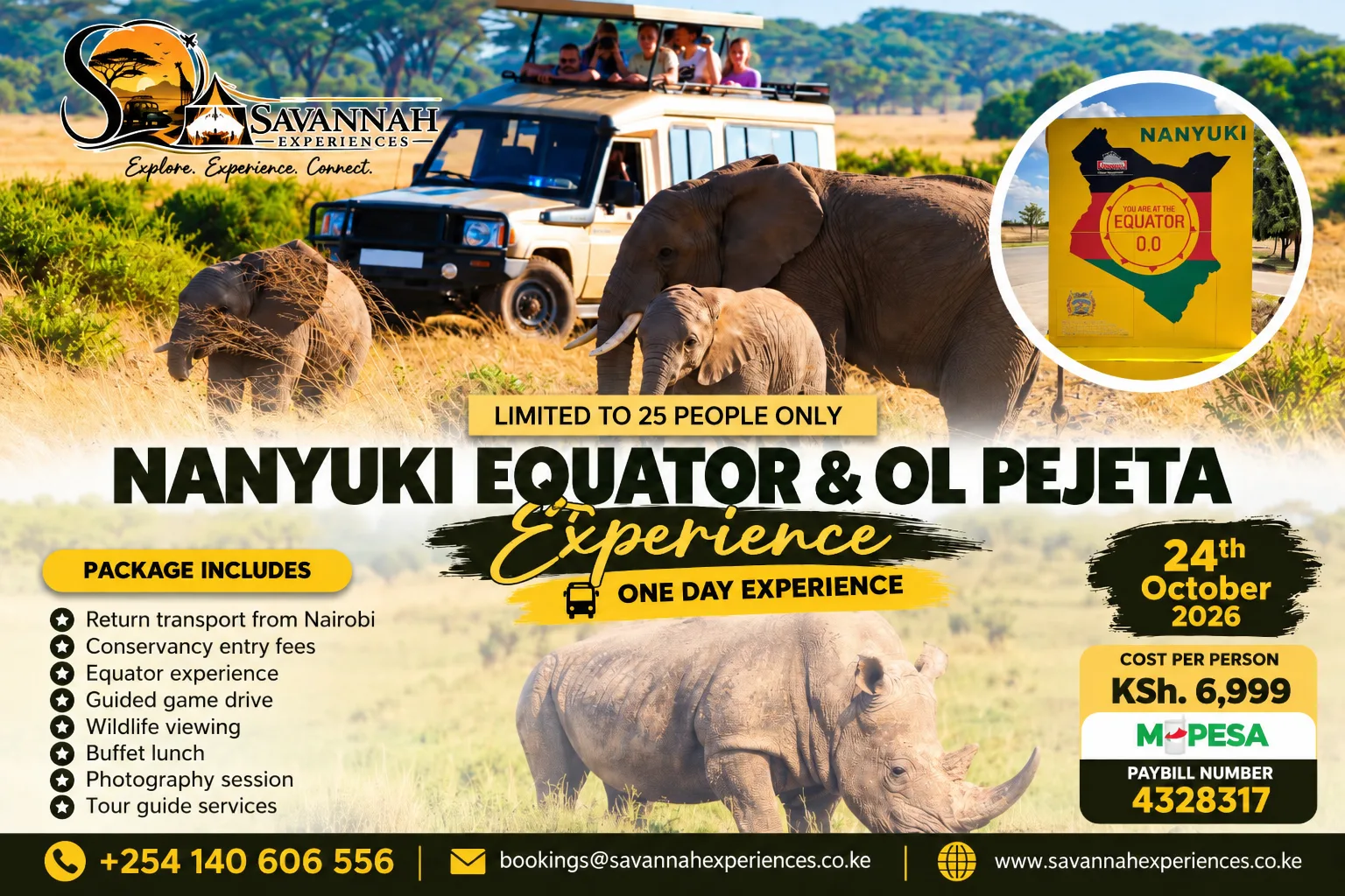 Nanyuki Equator & Ol Pejeta One-Day Trip from Nairobi